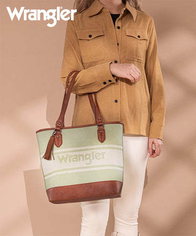 Wrangler Embroidered Canva Tote Bag