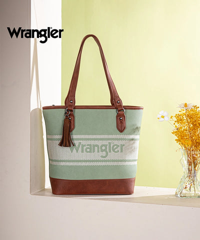 Wrangler Embroidered Canva Tote Bag