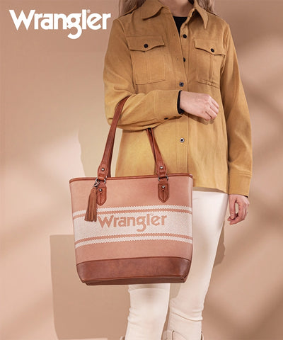 Wrangler Embroidered Canva Tote Bag