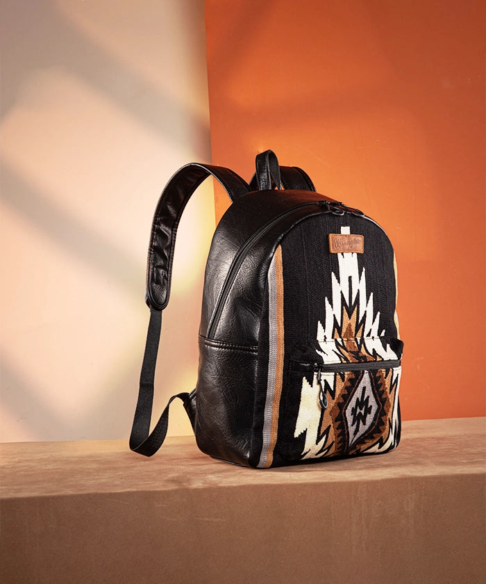 Wrangler Southwestern Knitted Backpack Black Wrangler Southwestern Knitted Backpack Black