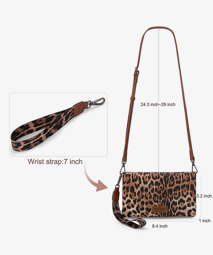Wrangler Leather Printed Wristlet