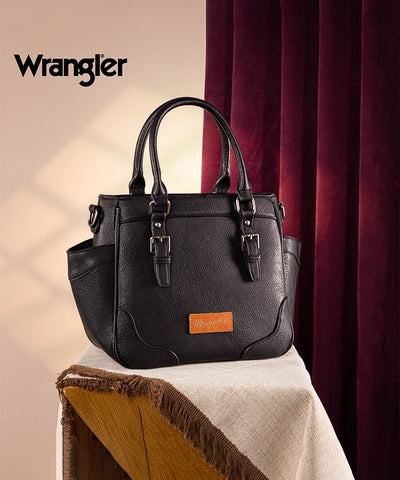 Wrangler Buckle Leather Tote Bag