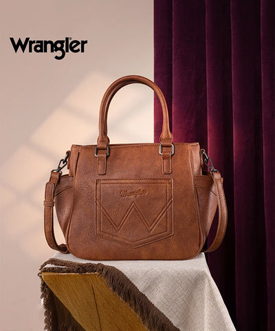 Wrangler Buckle Leather Tote Bag