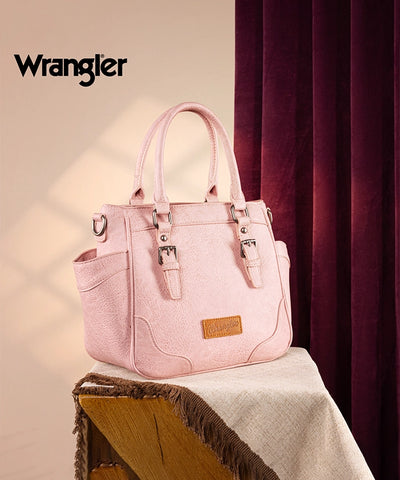 Wrangler Buckle Leather Tote Bag