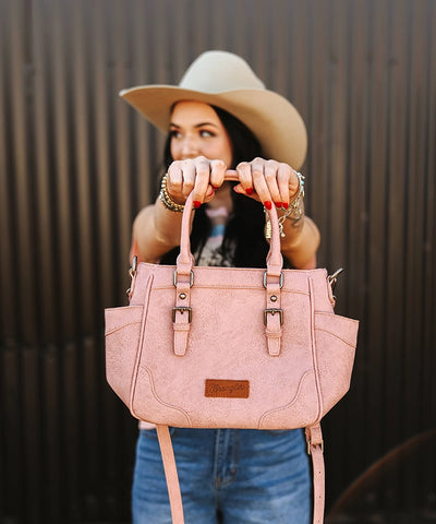 Wrangler Buckle Leather Tote Bag