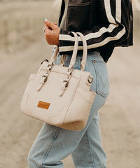Wrangler Buckle Leather Tote Bag