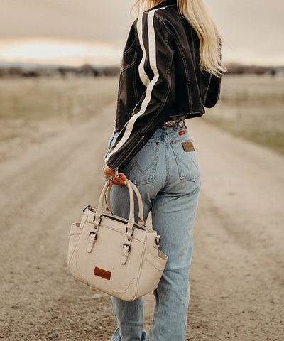 Wrangler Buckle Leather Tote Bag