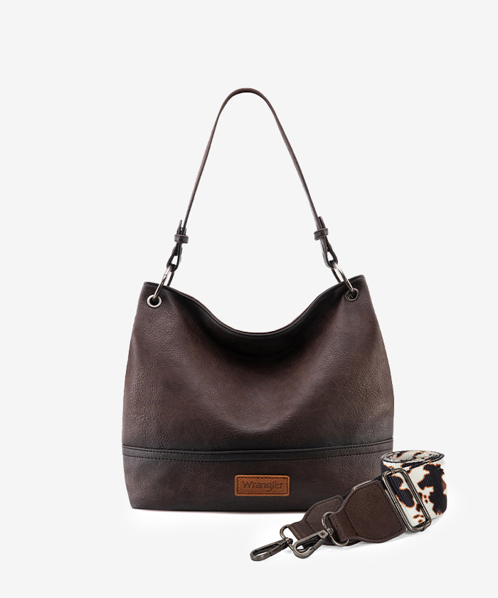 Wrangler Vegan Leather Crossbody Hobo Bag