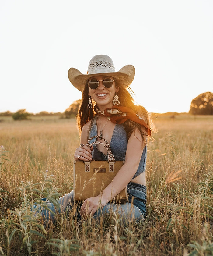 Wrangler Aztec Print Tote Bag-Country Glam Outfits