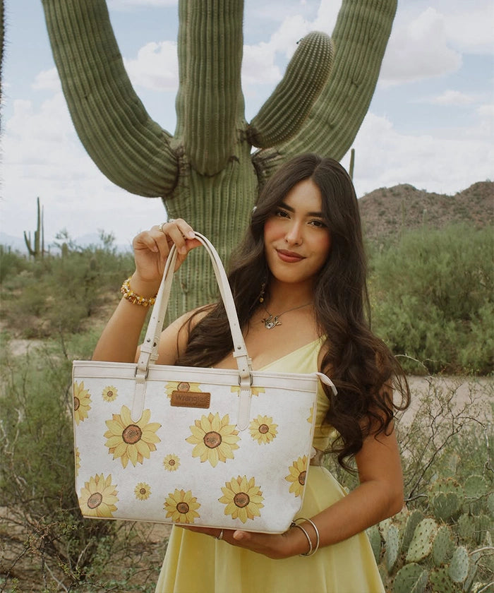 Wrangler Sunflower Print Wide Tote Bag