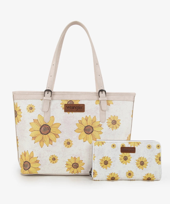 Wrangler Sunflower Print Wide Tote Bag