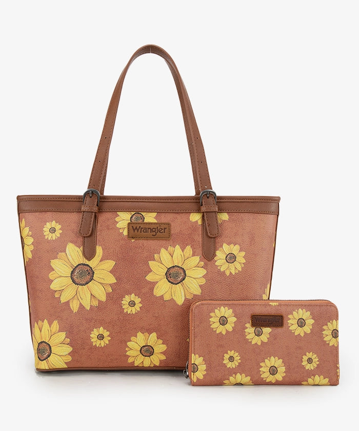 Wrangler Sunflower Print Wide Tote Bag