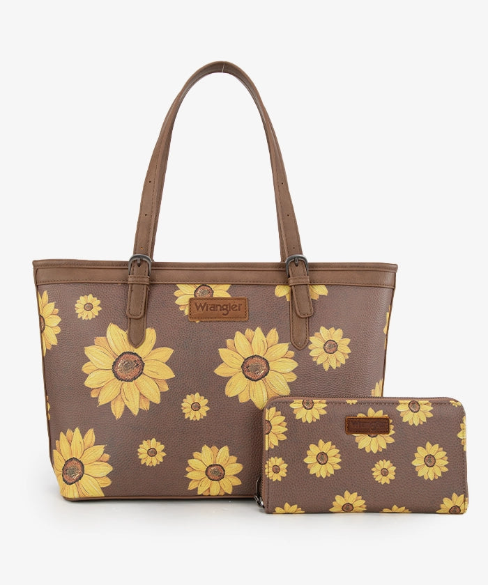 Wrangler Sunflower Print Wide Tote Bag