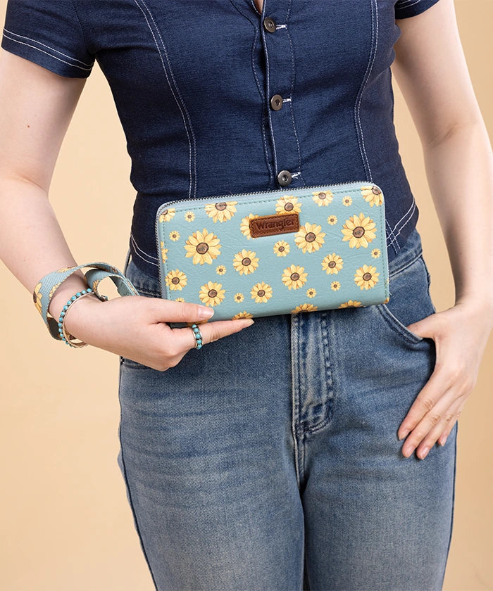 Wrangler Sunflower Print Wristlet