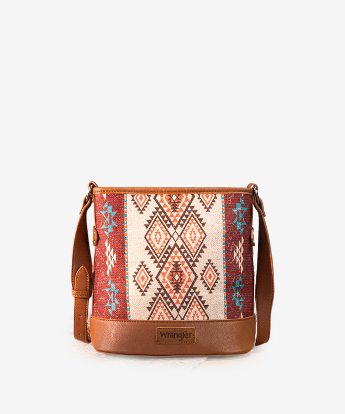 Wrangler Aztec Print Canvas Bucket Bag