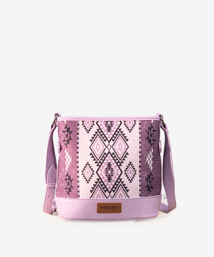 Wrangler Aztec Print Canvas Bucket Bag