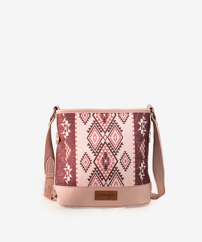 Wrangler Aztec Print Canvas Bucket Bag