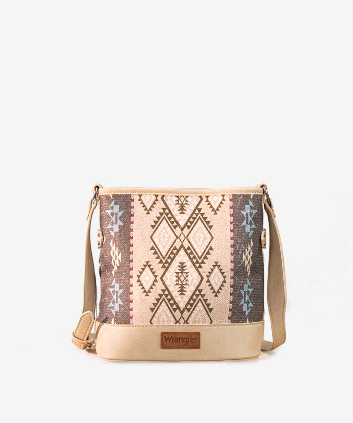 Wrangler Aztec Print Canvas Bucket Bag