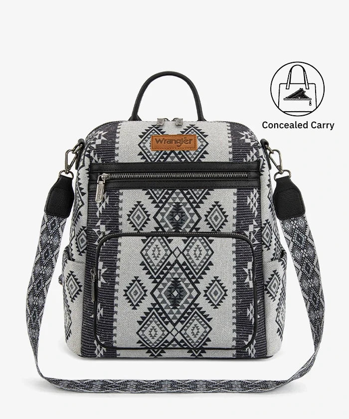 VIP DEAL | Wrangler Aztec Print Canvas Backpack