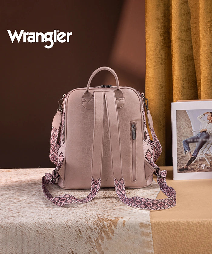 Wrangler Aztec Print Canvas Backpack