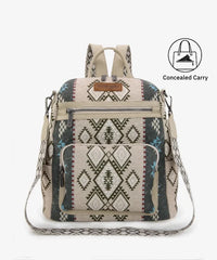 Wrangler Aztec Print Canvas Backpack