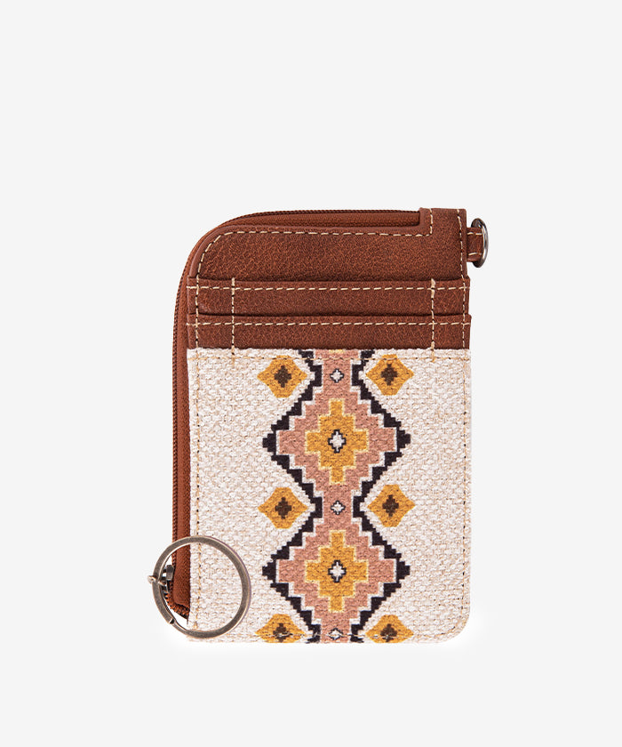 Wrangler Southwestern Art Print Mini Zip Card Case