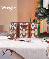 Wrangler All-over Aztec Dual Sided Print Canvas Wallet