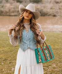Wrangler Southwestern Crossbody Tote Bag