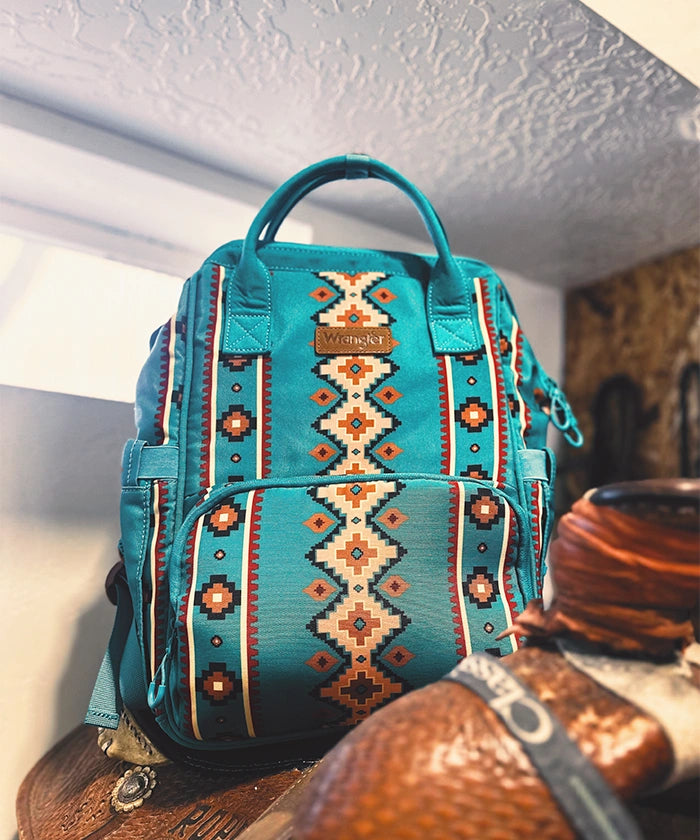 Wrangler Aztec Southwestern Print Diaper Bag