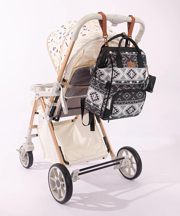 Wrangler Western Aztec Diaper Bag Backpack in BK