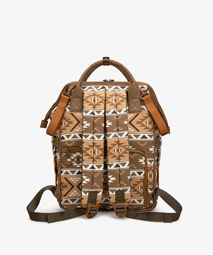 Wrangler Western Aztec Diaper Bag Backpack in BR