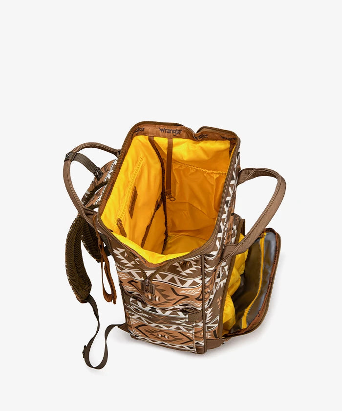 Wrangler Western Aztec Diaper Bag Backpack in BR