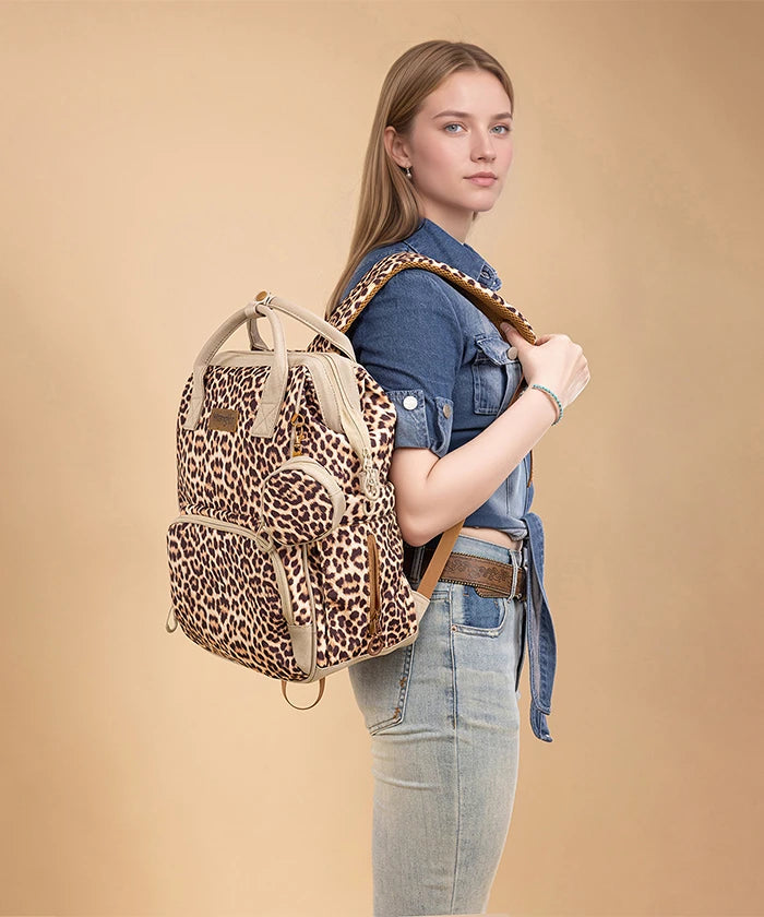Wrangler Western Aztec Diaper Bag Backpack in LP-BR