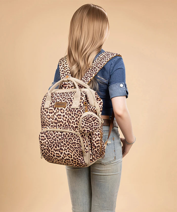 Wrangler Western Aztec Diaper Bag Backpack in LP-BR