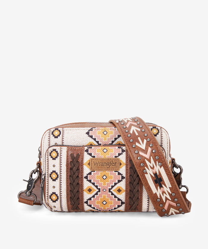 Wrangler Aztec Printed Crossbody Purse