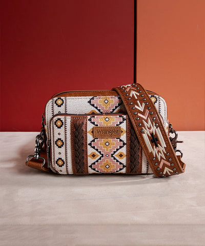 Wrangler Aztec Printed Crossbody Purse