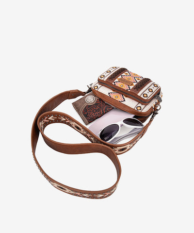 Wrangler Aztec Printed Crossbody Purse