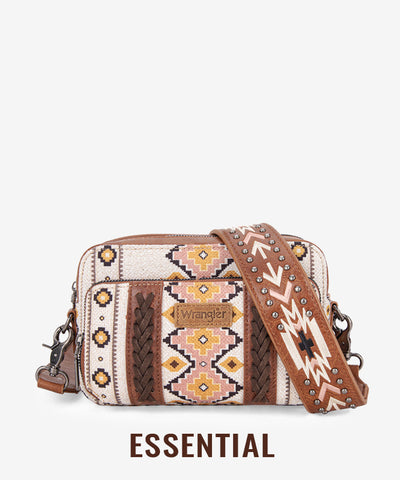 Wrangler Aztec Printed Crossbody Purse