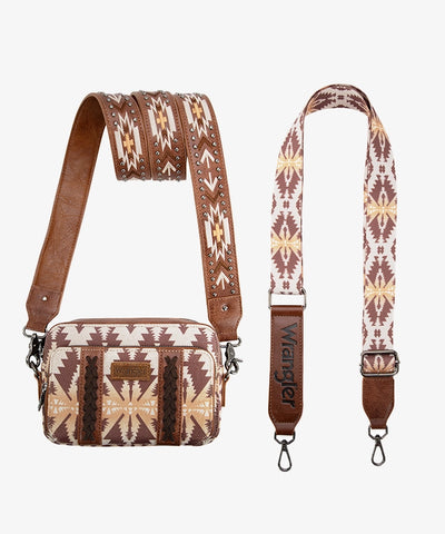 Wrangler Aztec Printed Crossbody Purse