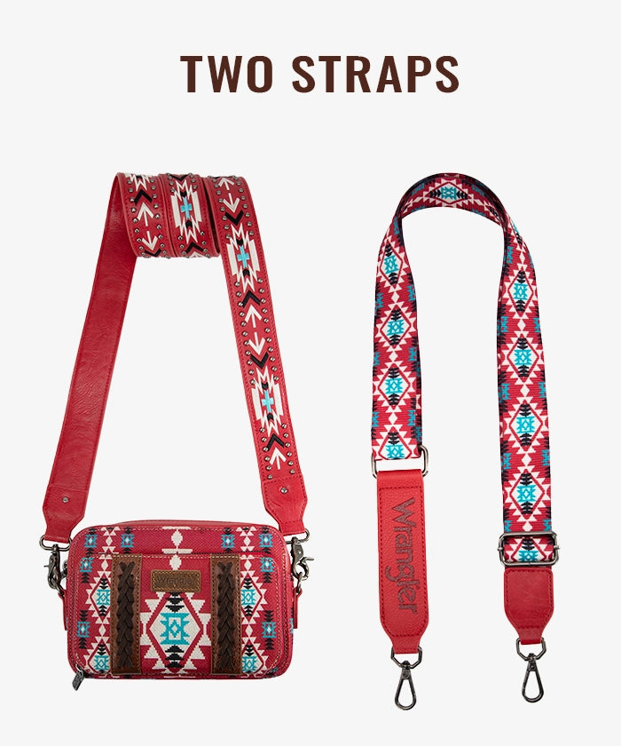 Wrangler Aztec Printed Crossbody Purse