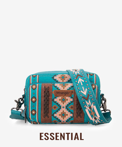 Wrangler Aztec Printed Crossbody Purse