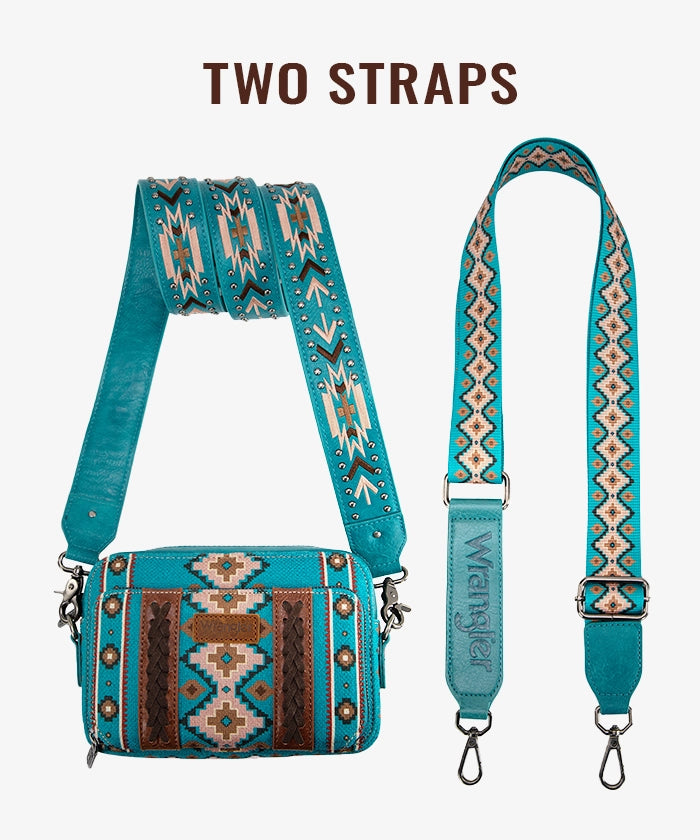Wrangler Aztec Printed Crossbody Purse