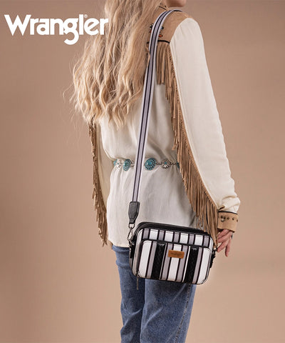 Wrangler Striped Crossbody Purse