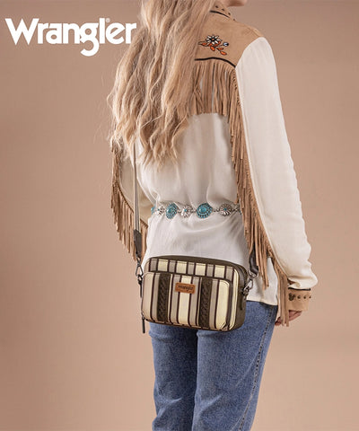 Wrangler Striped Crossbody Purse