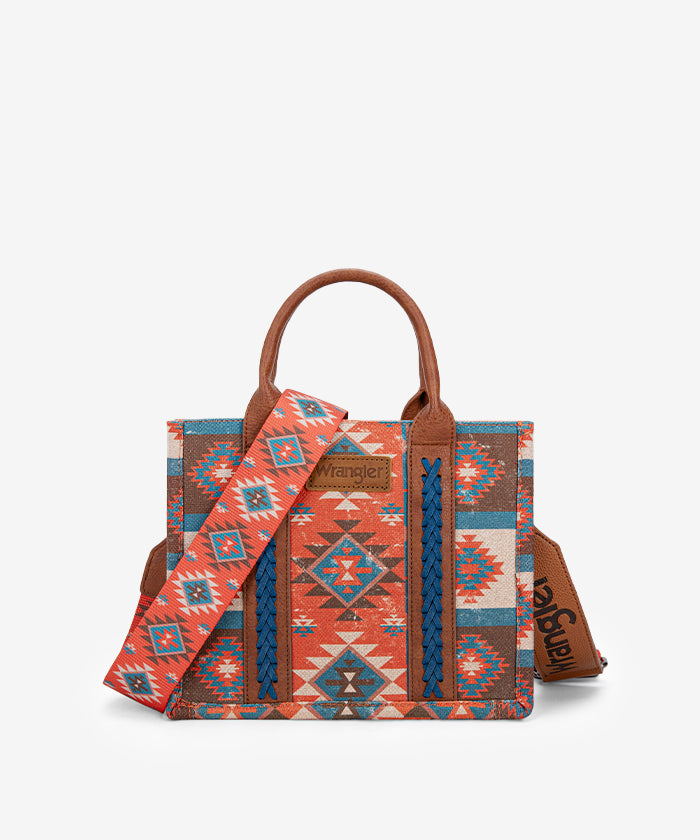 Wrangler Aztec Pattern Dual Sided Print Tote Bag