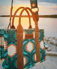 Wrangler Dual Sided Print Canvas Tote Bag