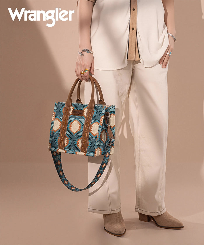Wrangler Dual Sided Print Canvas Tote Bag