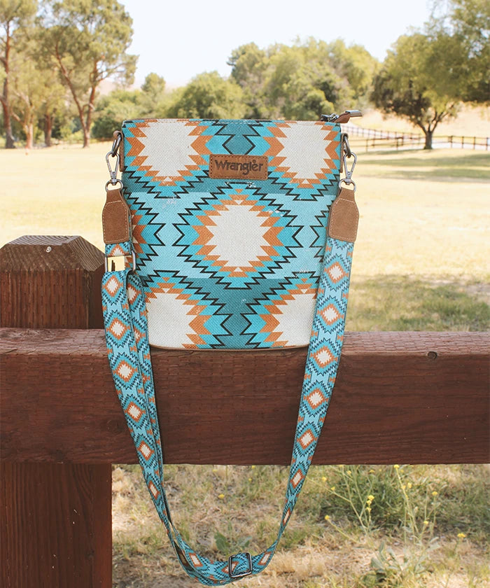 Wrangler Dual Sided Print Canvas Shoulder Bag
