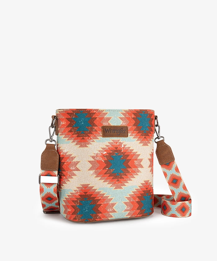 Wrangler Dual Sided Print Canvas Shoulder Bag