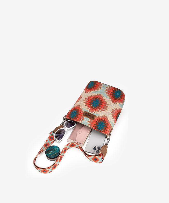 Wrangler Dual Sided Print Canvas Shoulder Bag